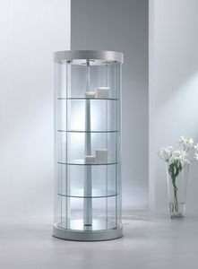 Top Line 9 209/RG, Round display cabinet with motorized rotating shelves