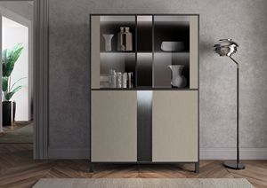 Venus 2 door display cabinet, Showcase with minimal design