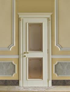 Art. 49601 Puccini, Door with glass, in classic-style, for luxury hotels