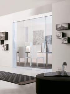 p400 haiti, Sliding door with ceiling mounting, double handle