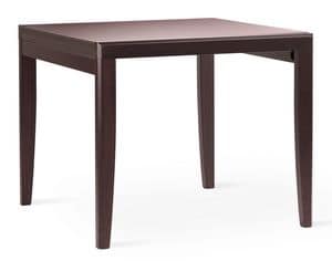 LADY  P, Square extendable table in wood, for kitchens