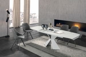 POSEIDONE 160 TA1A0, Dining table with an elegant design