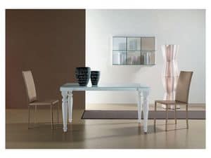 s56 cesare s58 cesarone, Extendable table with glass top