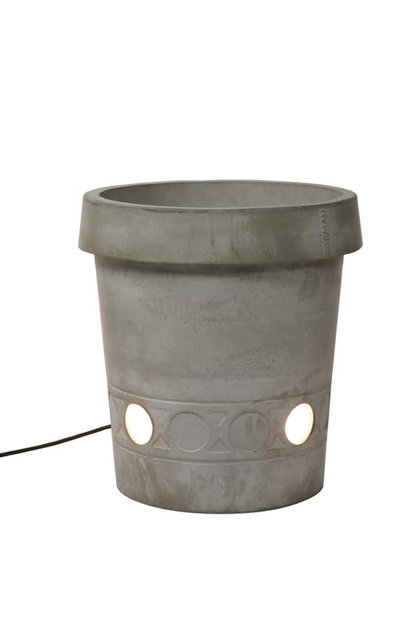 Concrete Vase With Light Perfect For Outdoor Use Idfdesign