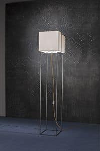 On time lamp, Lamp with steel frame, bronzed, satin finishings