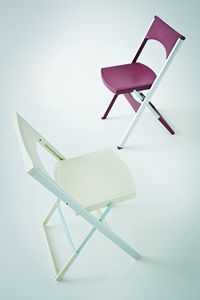 Compact cod. 29, Foldable chair in aluminum and polypropylene, for external