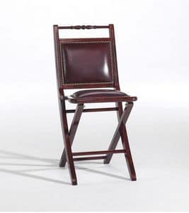 Paola p, Padded folding chair, with a classic style