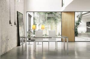 dl50 new york, Rectangular dining table with aluminum frame