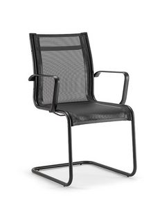 Aalborg Air 03 BK, Office chair with cantilever base, mesh backrest