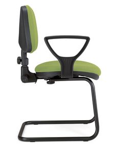 UF 307 / S, Sled chair with armrests and adjustable back