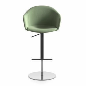 Mni Armshell fabric ST-ADJ, Height adjustable stool