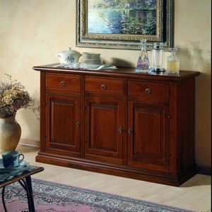 Anthologia ANTP204, 3-door sideboard with rustic ashlars