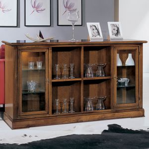 Berna BERNA2117, Sideboard with 2 glass doors and 4 compartments