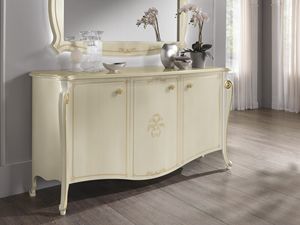 Chanel sideboard with 3 doors, Sideboard with 3 doors, hand decorated