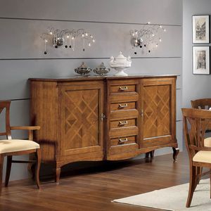 Corinto CORINH007, Sideboard with 2 inlaid ashlar doors