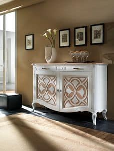 F 102 B, Ash contemporary sideboard, with water colors