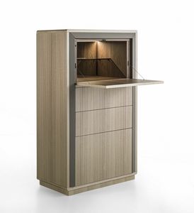 MB69B Galileo Lux cabinet with flap, Cabinet with flap door and drawers
