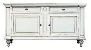Mlanie BR.0007, Sideboard with 2 doors and 2 drawers, Louis XIV style