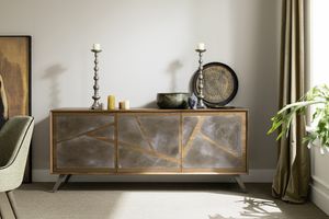 Sakura 3 doors, Sideboard with doors with a geometric motive