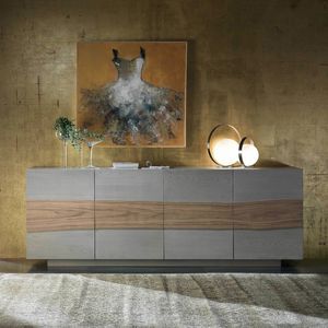 Spazio Contemporaneo SPAZE1058, 4-door sideboard in canaletto walnut