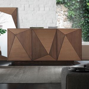 Spazio Contemporaneo SPAZE1063, 3-door sideboard with triangle geometry design