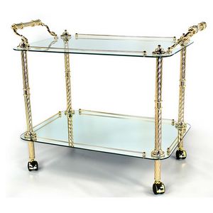 824, Trolley for dining room, in gold or silver