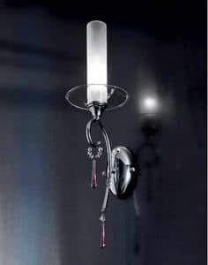 Sinfonia applique, Wall lamp with glass pendants and Sw crystals