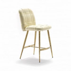 Avion Bar Leather, Metal stool with leather covering