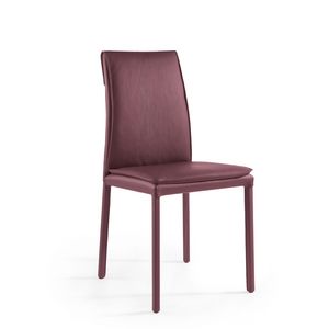 Agor, Chair with padded cushion, customizable finish
