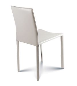 Giada low, Chair completely upholstered in leather