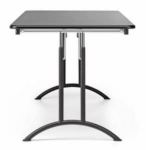 KOMBY 931, Folding table in metal and laminate, for conference