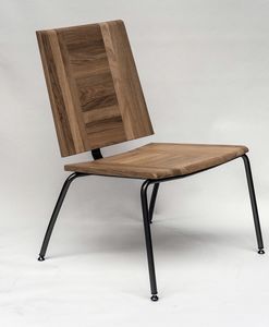 EAGLE A04, Lounge chair in metal and oak