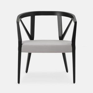 Forest lounge, Lounge chair in black lacquered wood