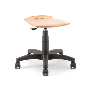 Bow 01, Adjustable stool, on castors