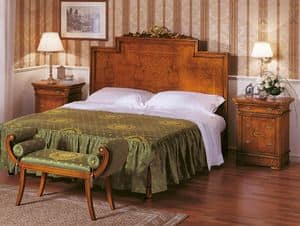 Art. 774, Luxurious bed with inlaid headboard, hand made