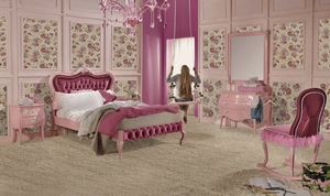 Venezia single bed, Pink bedroom furniture