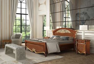 Fenice Art. C2001 - C2002, Classic bed with high glamor and prestige