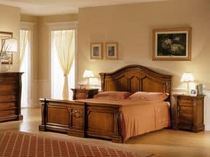 REGINA NOCE / Double bed, Double bed in painted wood, style bedroom