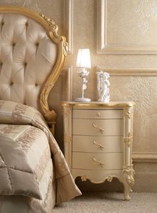 Art. 0189, Carved bedside table for classical style rooms