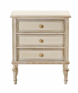 Bedside table 3442, Elegant and refined bedside table, classic style