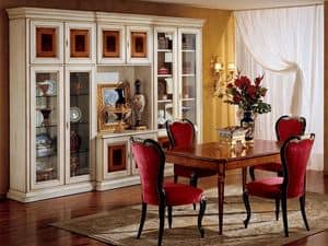 Display bookcase 731 A2, Luxury classic bookcase in wood