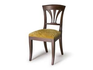 Art.133 chair, Chair with wooden backrest, classic style