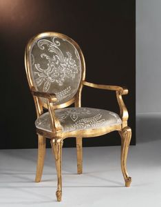 Art. 20325, Gold chair, with round back