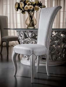 Art. 5091, Dining chair with high backrest, elegant and refined