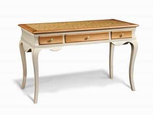 Art. 713, Wooden desk, with sinuous legs, for office