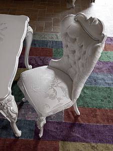 Carpi chair, Classic style chair with capitonn padding