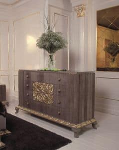 Art. 114, Chest with 4 drawers with gold finishings, luxury classic