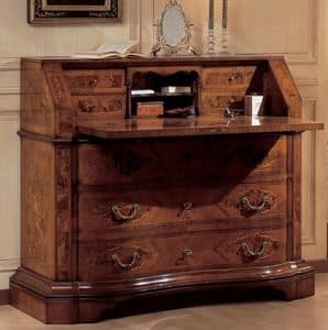 Art. 2080, Wooden cabinet, with antique finish, with folding top
