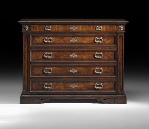 Art. 674 chest of drawers, Chest of drawers with stylistic features of Roman area of 17th century