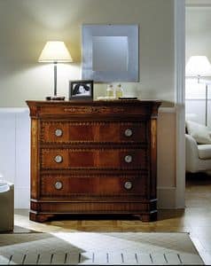 C 702, Mahogany chest of drawers with secret, luxury classic style